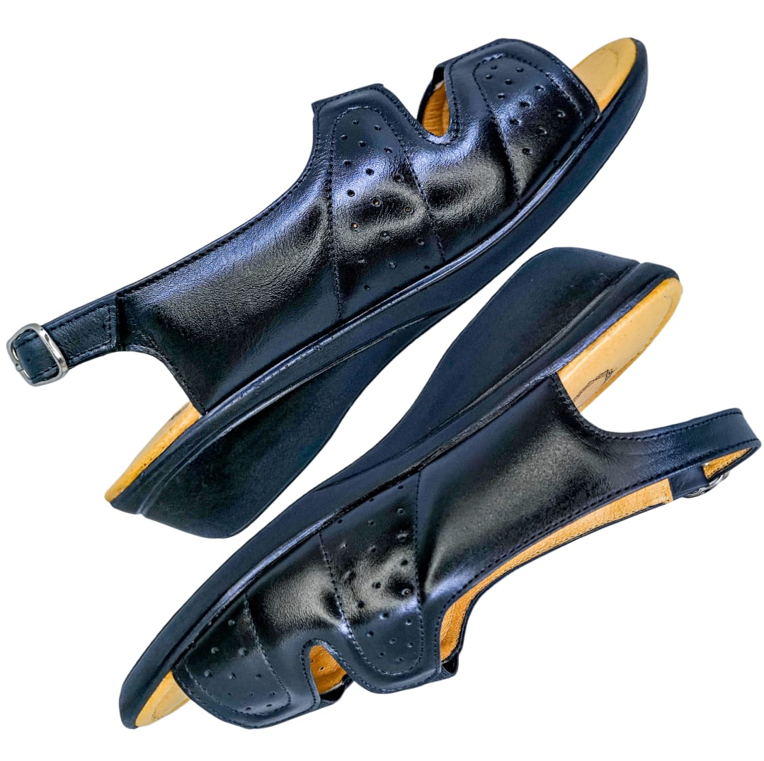 Huarache Para Dama Borrego Para Pie Delicado Y Diabético, Acojinado Color Negro..