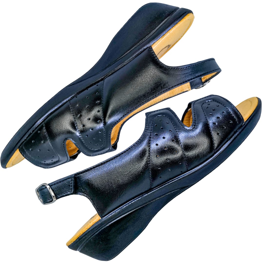 Huarache Para Dama Borrego Para Pie Delicado Y Diabético, Acojinado Color Negro..