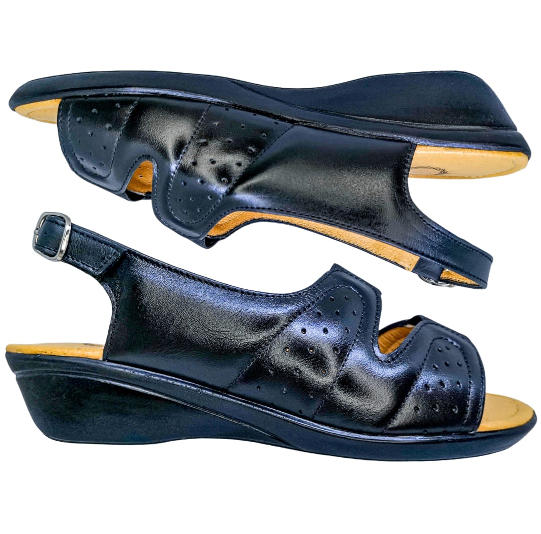 Huarache Para Dama Borrego Para Pie Delicado Y Diabético, Acojinado Color Negro..