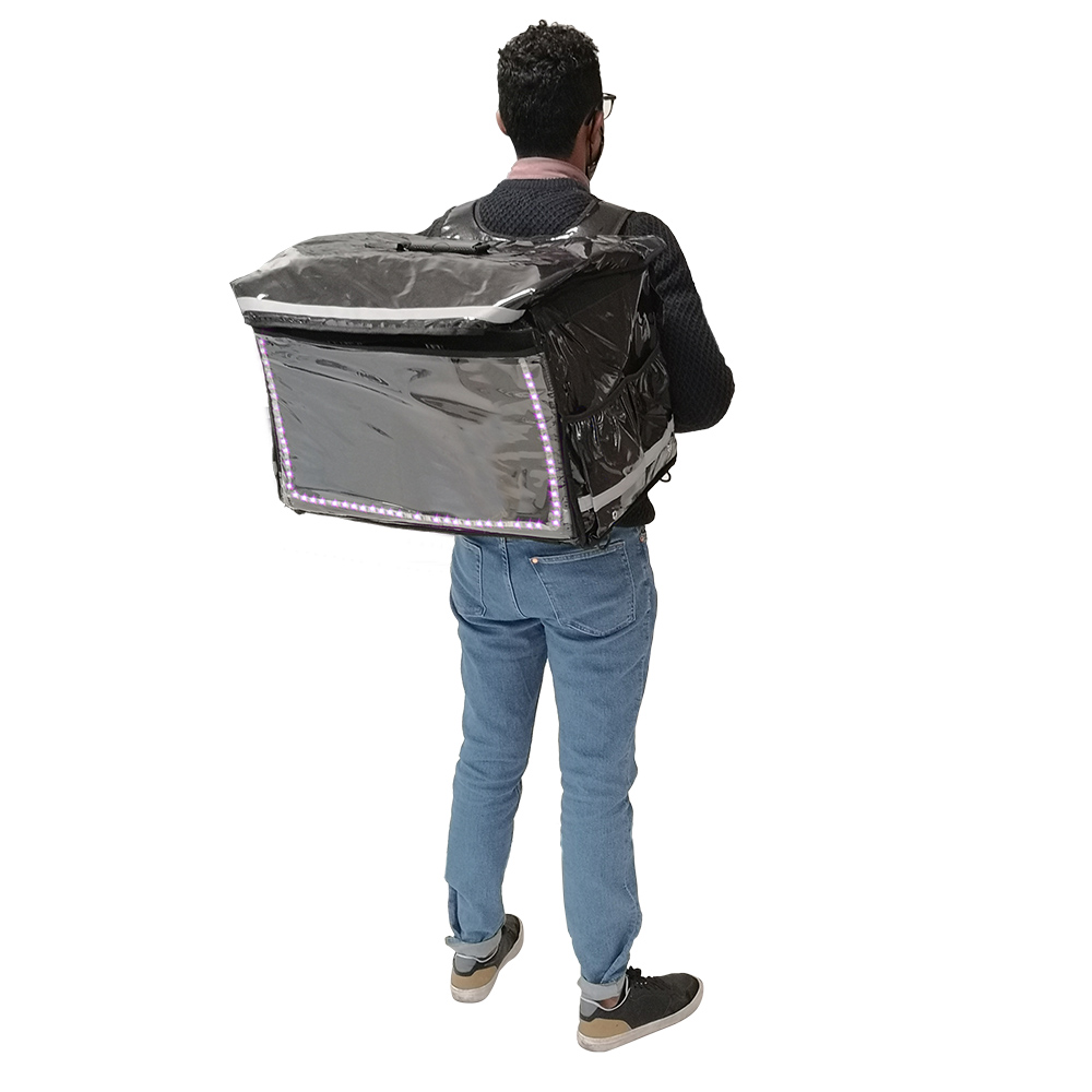 Mochila para Reparto de Alimentos Termica e Impermeable con Sistema de Luces Led / Master / MP-BAG