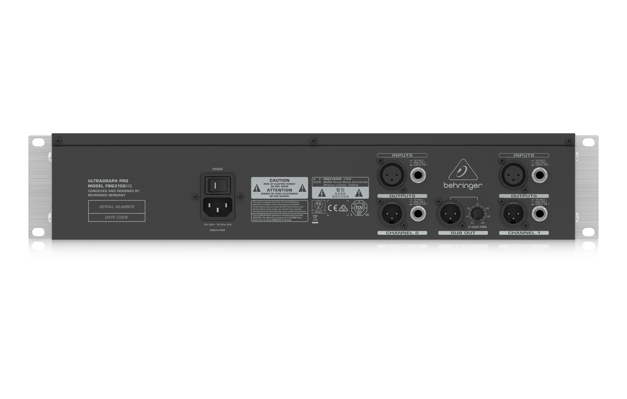  Ecualizador Gráfico Behringer Fbq3102Hd 31 Bandas.