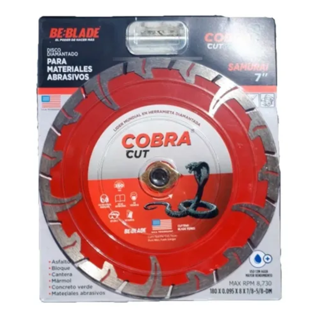 Disco De Diamante Rin Segmentado 7 X 7/8 Cobra Cut Samurai