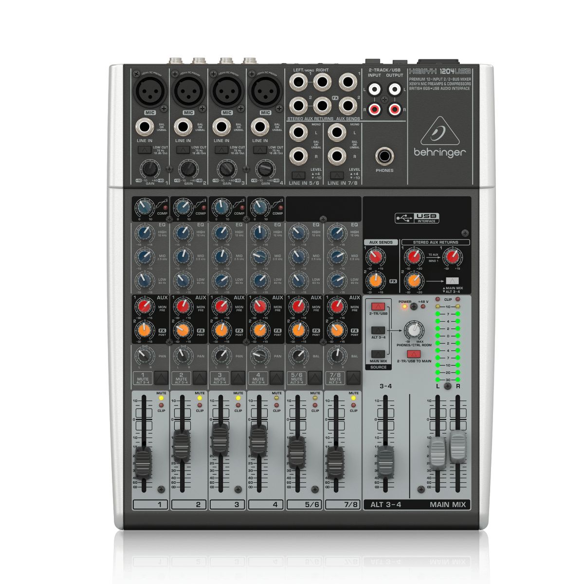 Consola Behringer Xenyx 1204usb Analógica Usb 12 Canales.