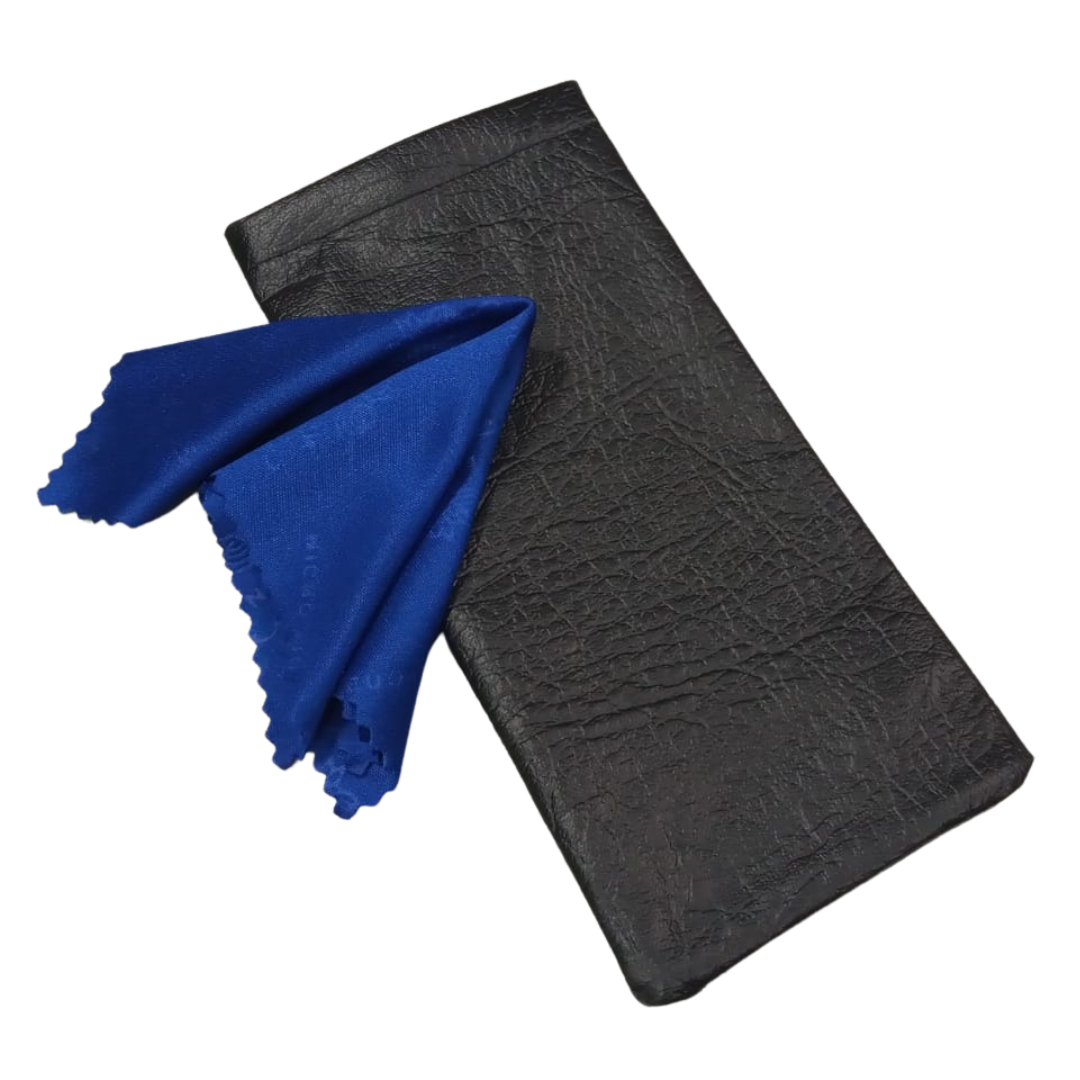 Estuche suave para lentes/Estuche bolsa para lentes/Estuche de fleje protector de lentes con paño limpiador
