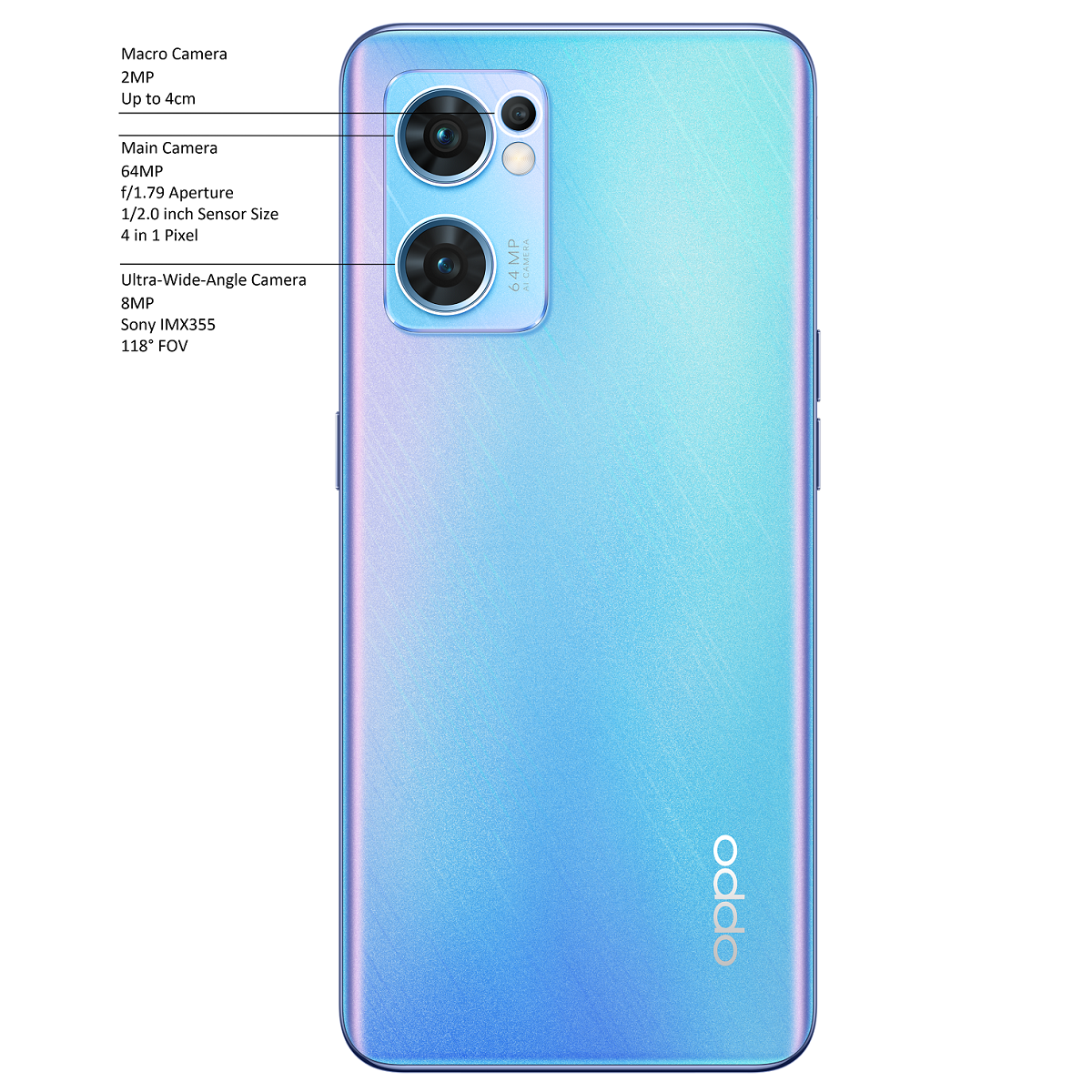 CELULAR OPPO RENO 7  5G AZUL 8GB + 256GB DESBLOQUEADO