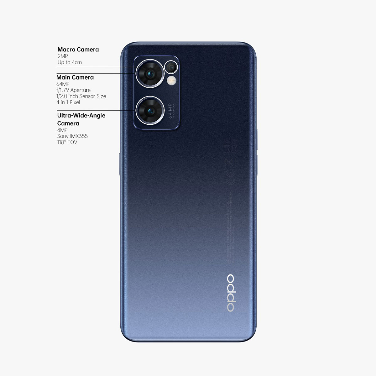 CELULAR OPPO RENO 7  5G NEGRO 8GB + 256GB DESBLOQUEADO