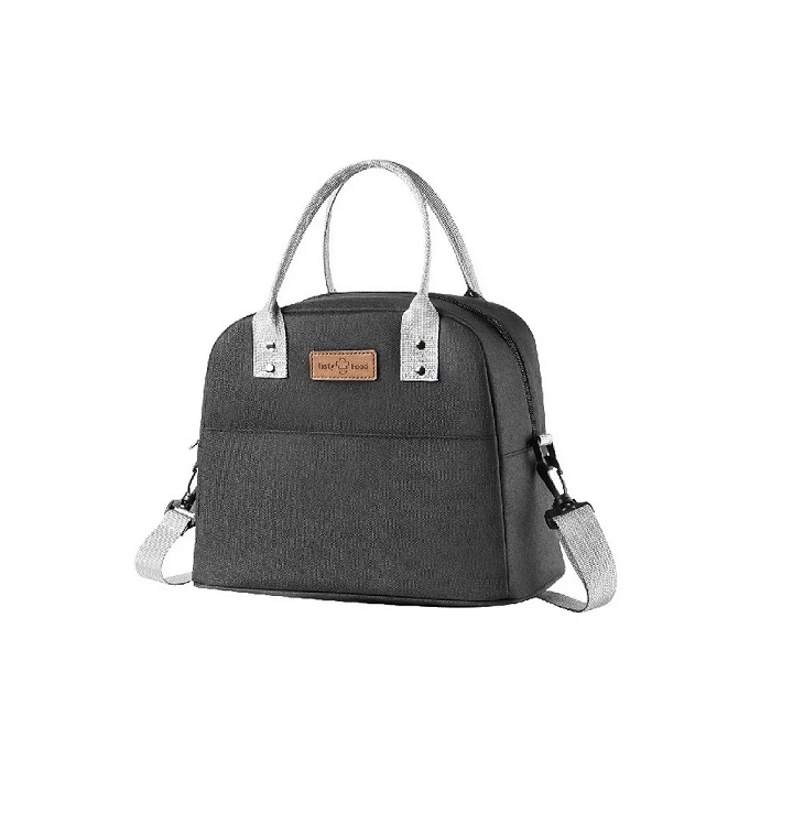 Bolsa De Almuerzo Térmica De Gran Capacidad Lonchera Negra