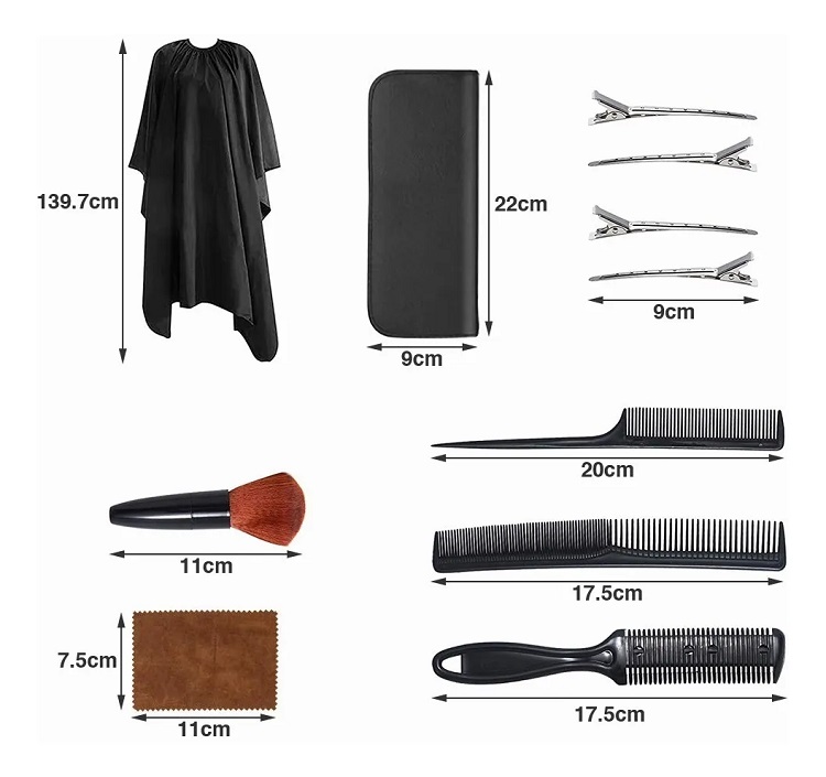 Tijeras Profesionales  Para Peluquero 13 Piezas