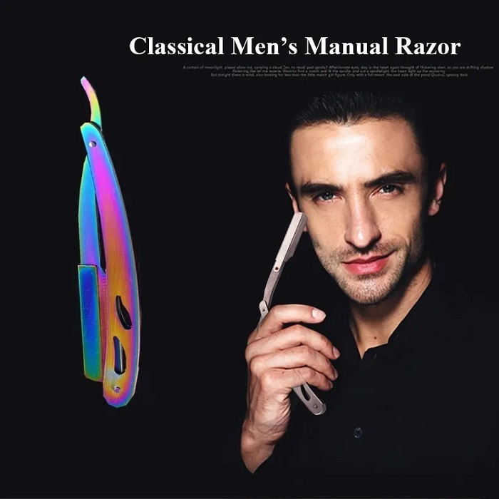 Navaja De Afeitar Porta Navaja Barbero 10 Navajas