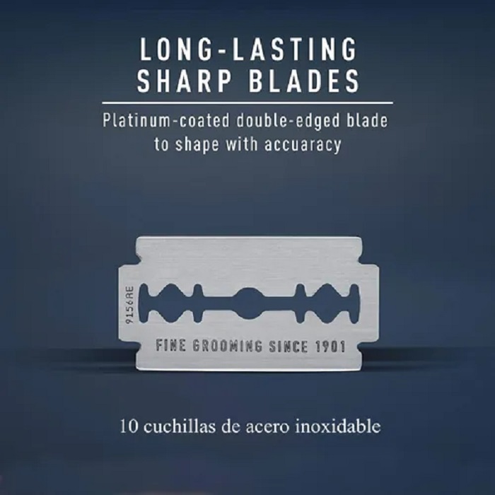 Navaja De Afeitar Porta Navaja Barbero 10 Navajas