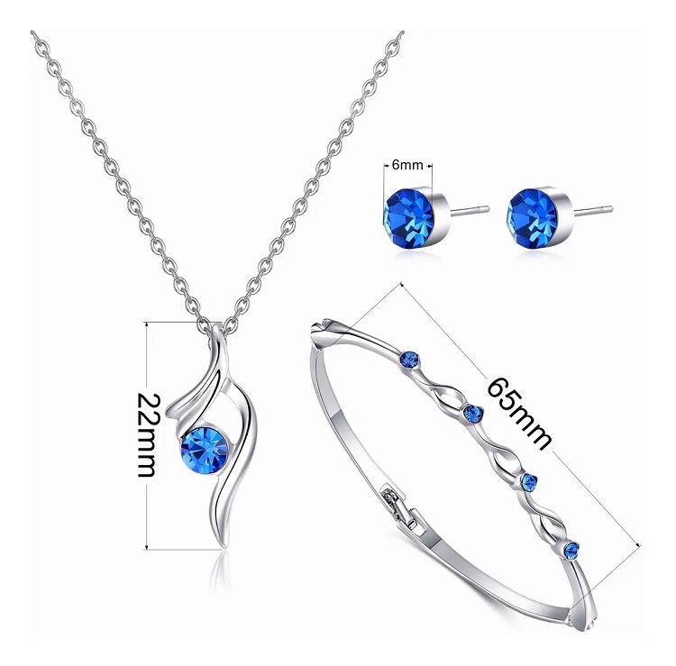 Conjunto De Joyas Para Mujer Azul