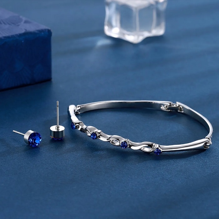 Conjunto De Joyas Para Mujer Azul