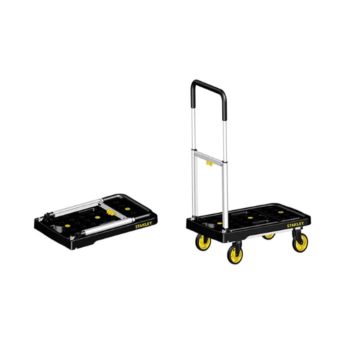 Carretilla Plataforma Plegable+Canastilla Multiusos Stanley