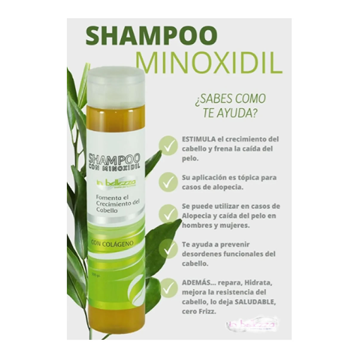 Shampoo Minoxidil Crecimiento Anti-Caída con 3 Activos 500gr