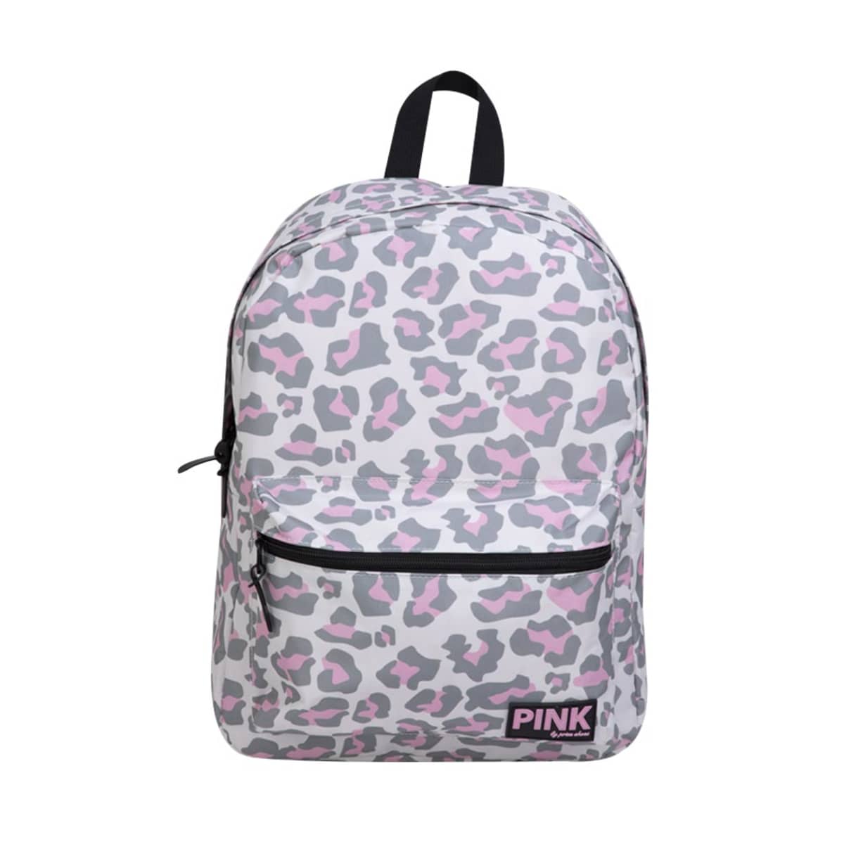Mochila Backpack Pink By Price Shoes color Gris con Rosa Animal Print para Mujer N305 872497