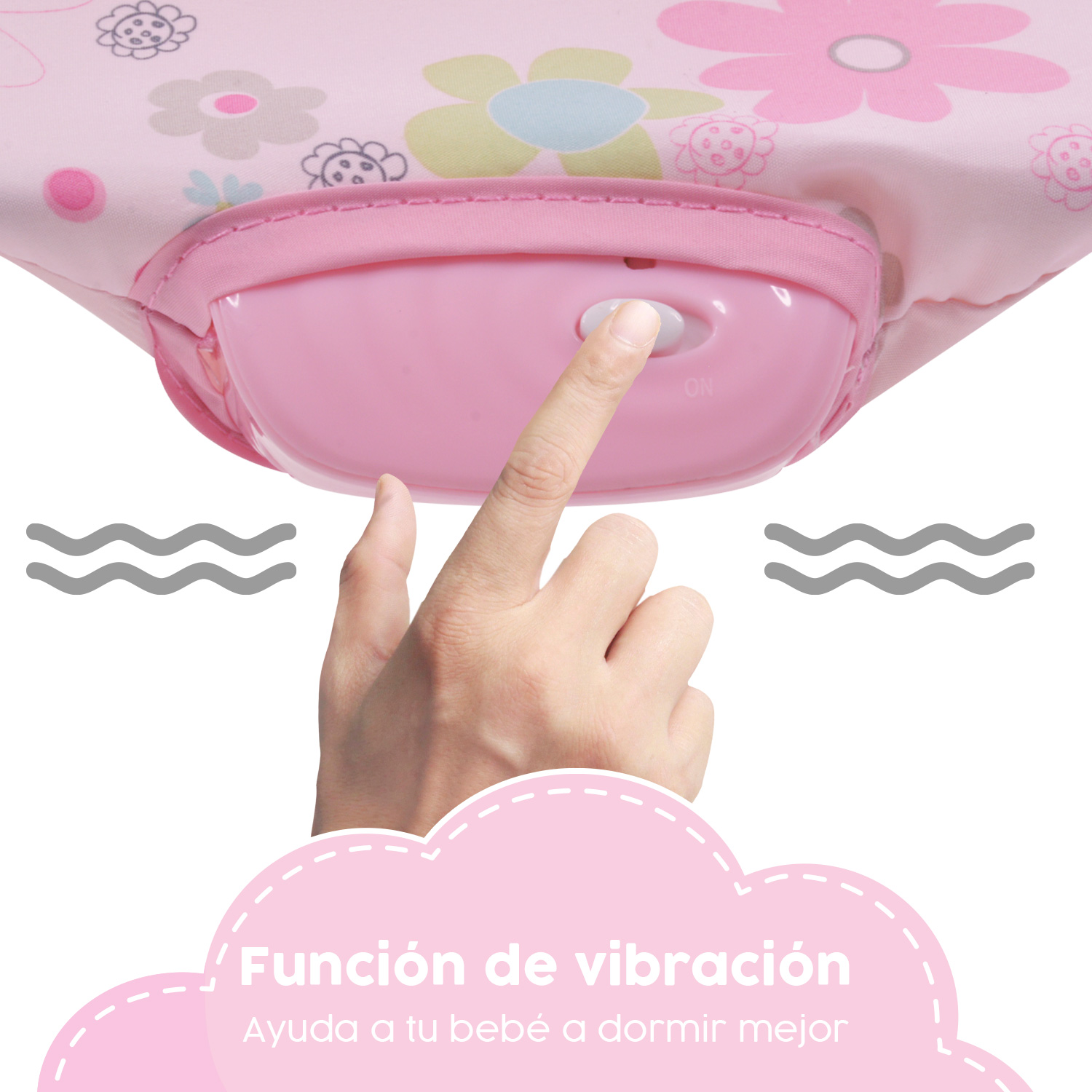 Bouncer Rosa Silla Mecedora Vibradora Para Bebe Portatil Juguetes