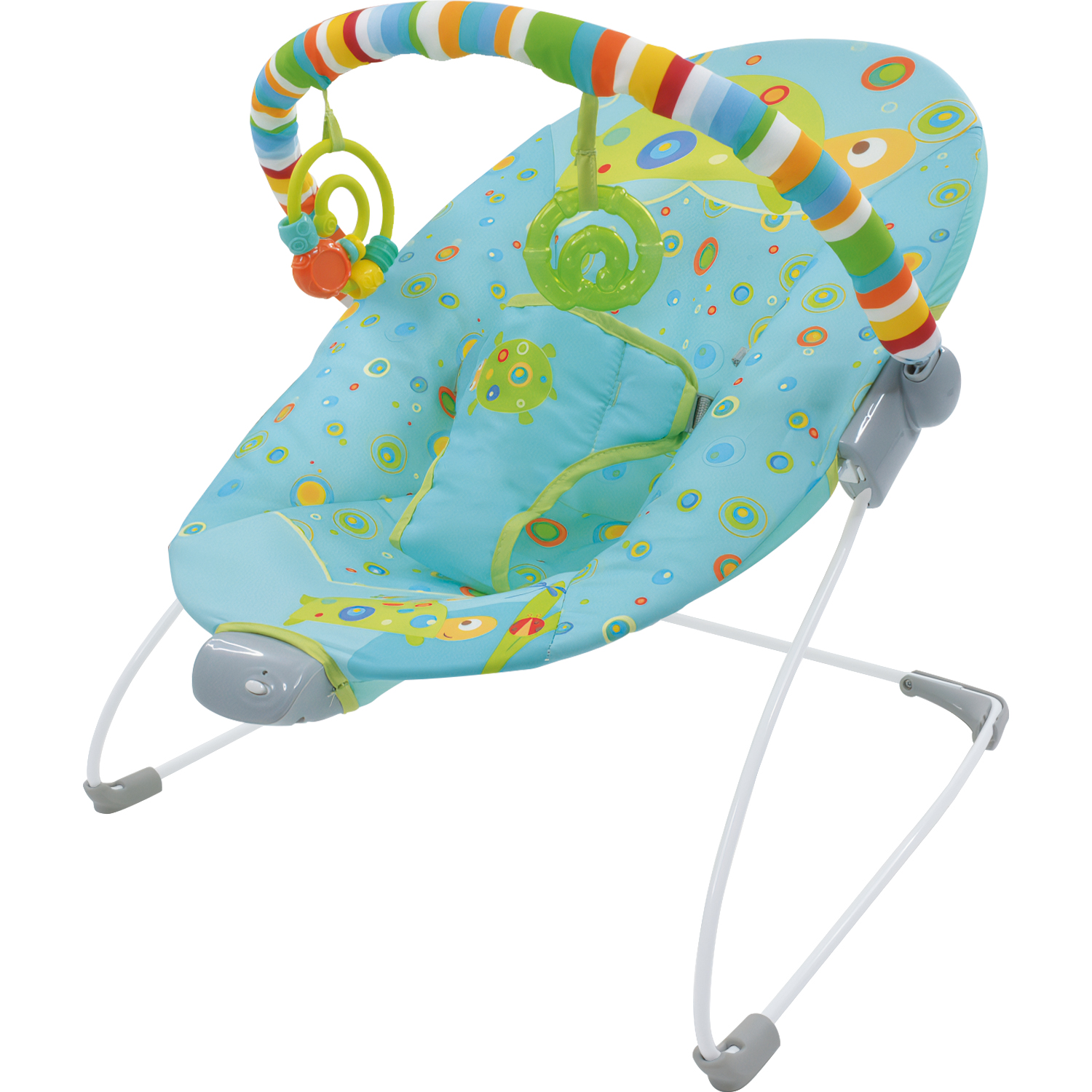 Bouncer Azul Silla Mecedora Vibradora Para Bebe Portatil Juguetes