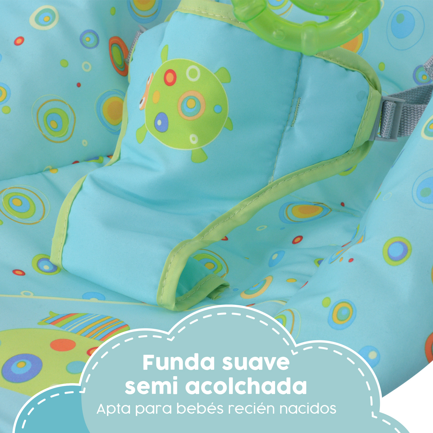 Bouncer Azul Silla Mecedora Vibradora Para Bebe Portatil Juguetes