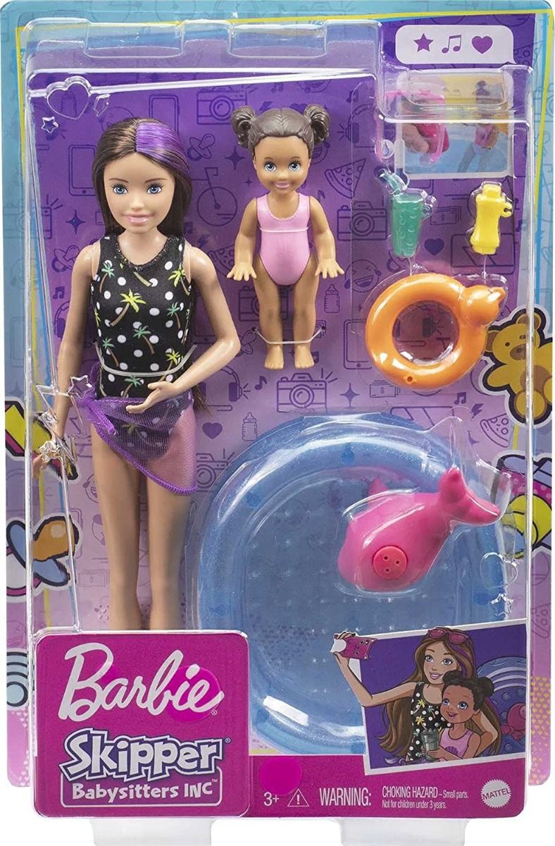 Muñeca Barbie Skipper Niñera Dia de Alberca