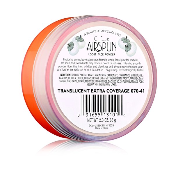Coty Airspun Face Powder, Translucent Extra Coverage, 2.3 oz