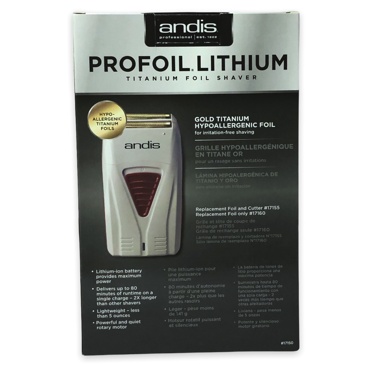 Afeitadora Rasuradora Profesional  Profoil Lithium Gris Nueva Ligera Andis