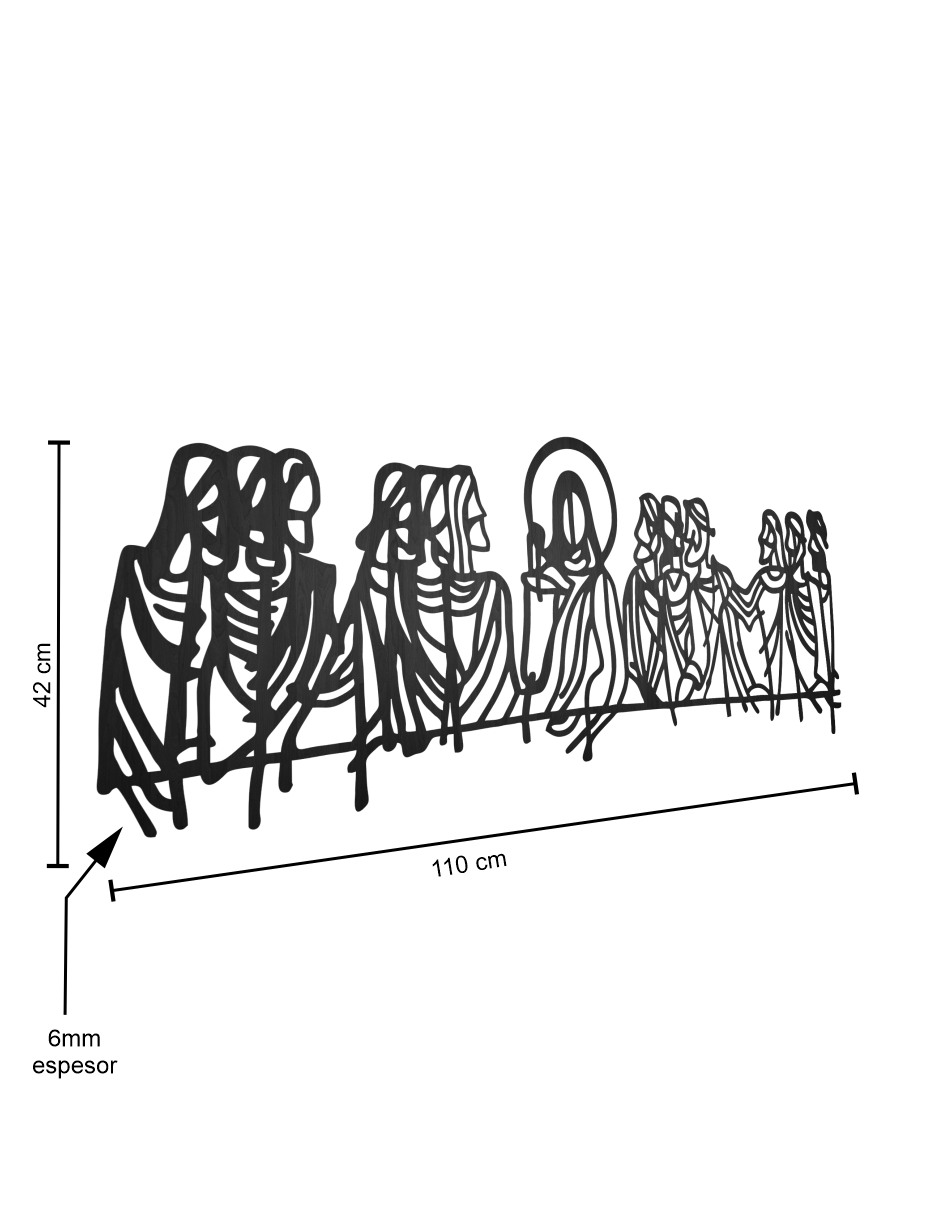 CUADRO DECORATIVO "ÚLTIMA CENA " MDF 6MM