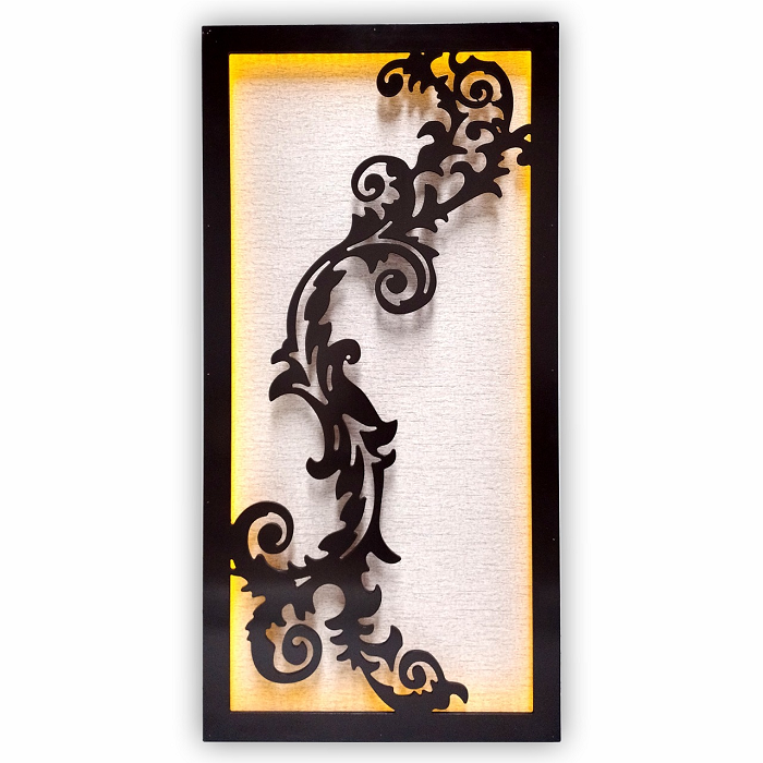 CUADRO DECORATIVO CABECERA LED FLOTANTE CHOCOLATE