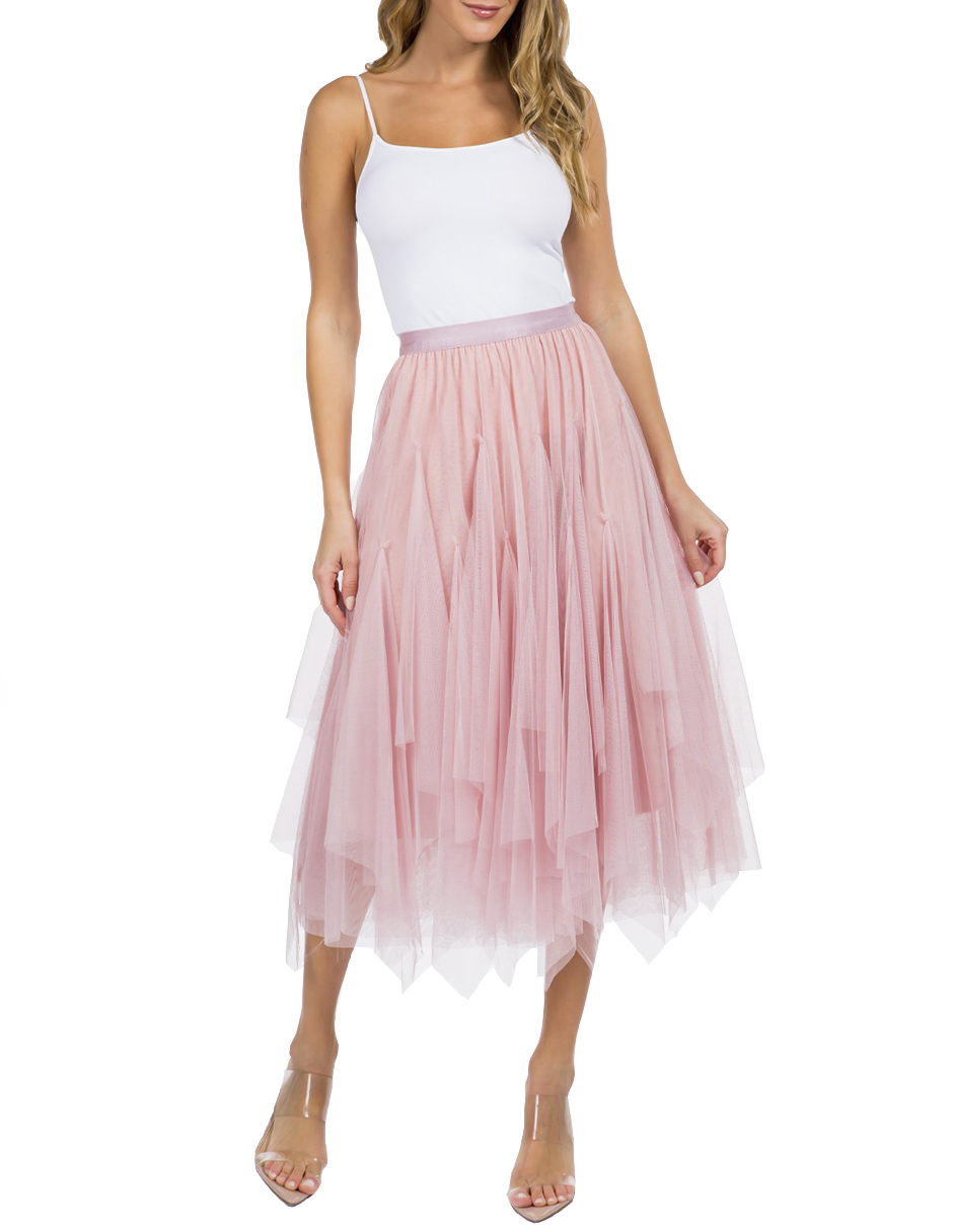 Falda midi con ondas AMAD para dama 