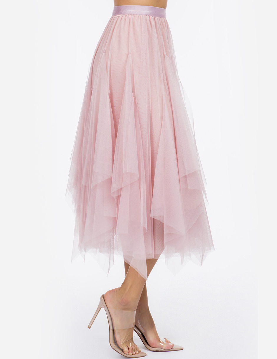 Falda midi con ondas AMAD para dama 