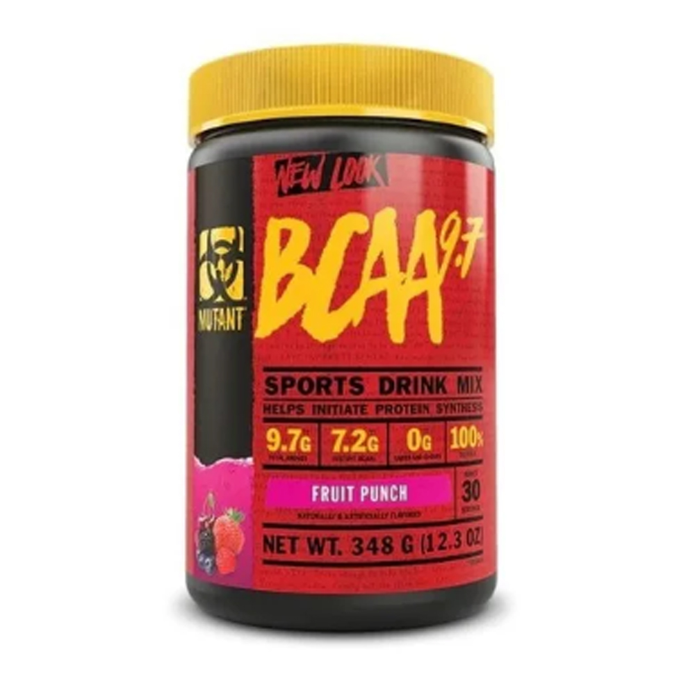 Pre Entrenador Aminoácidos Bcaa 9.7 Mutant 30 Servicios 348 Grs Sabor Ponche De Frutas Gym Time