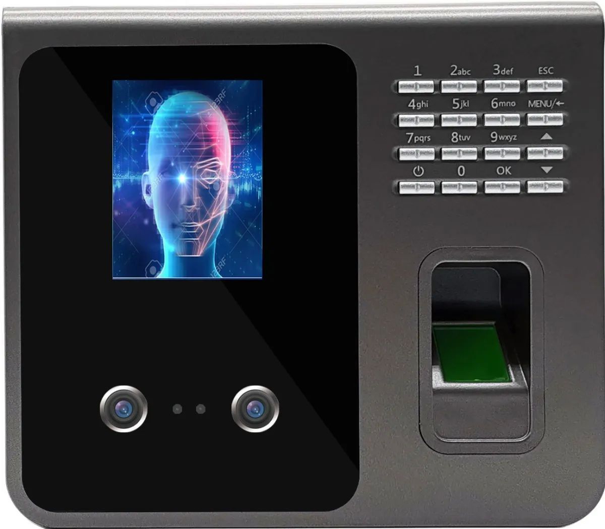 Reloj Checador Facial Y Huella 1000 Rostros Usb con Software de Asistencia