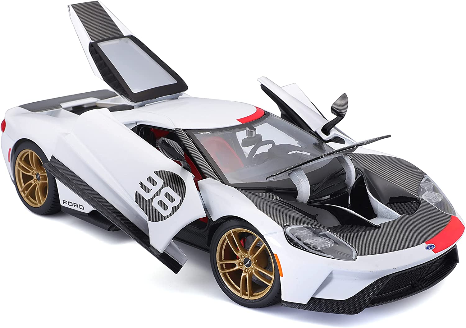 Ford Gt Heritage Edition 2021 AUTO DE COLECCION Escala 1/18 IMPORTADO JUGUETE