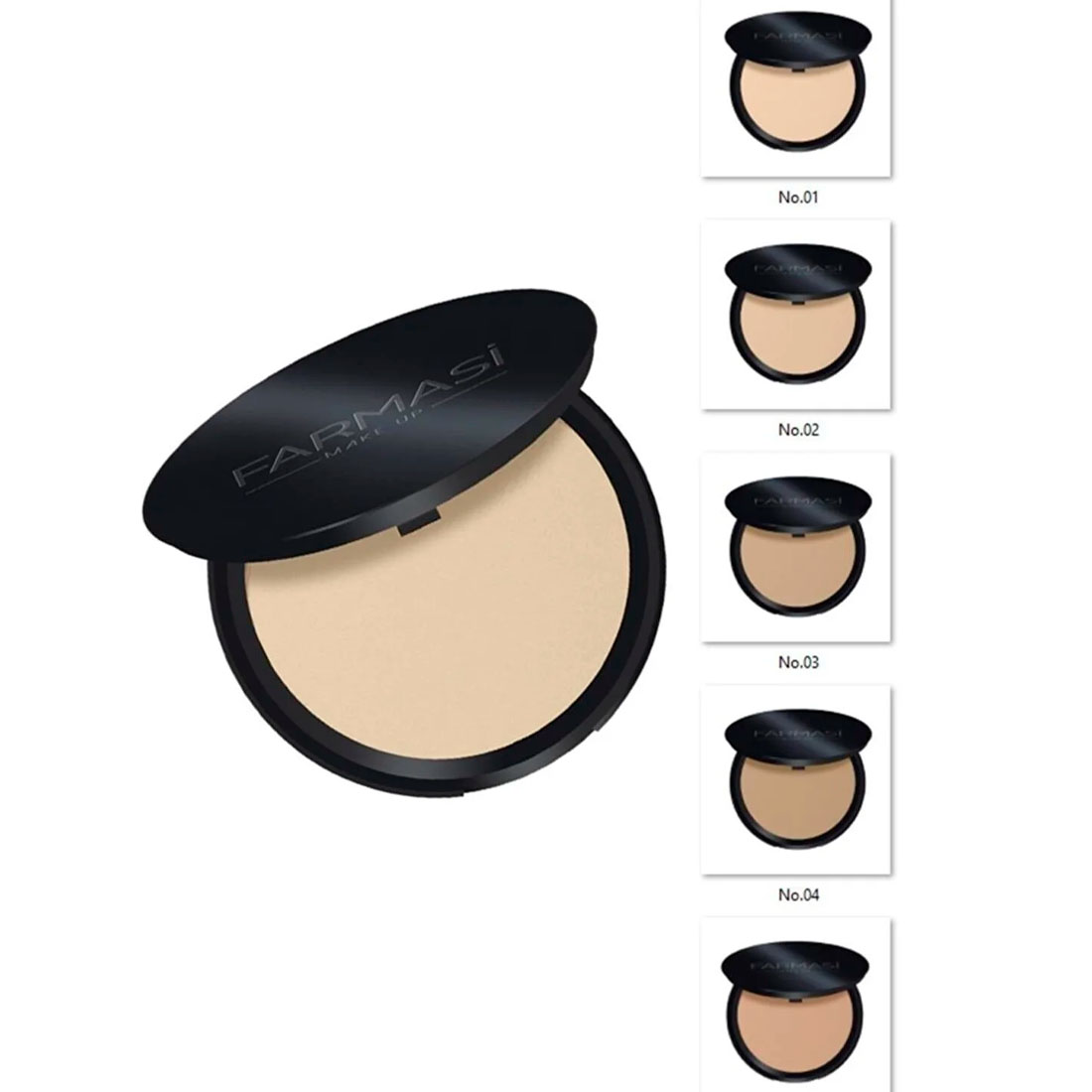 Polvo Compacto Mate Color Neutral Medium+ Sombra Liquida color Bronze Para ojos Marca Farmasi