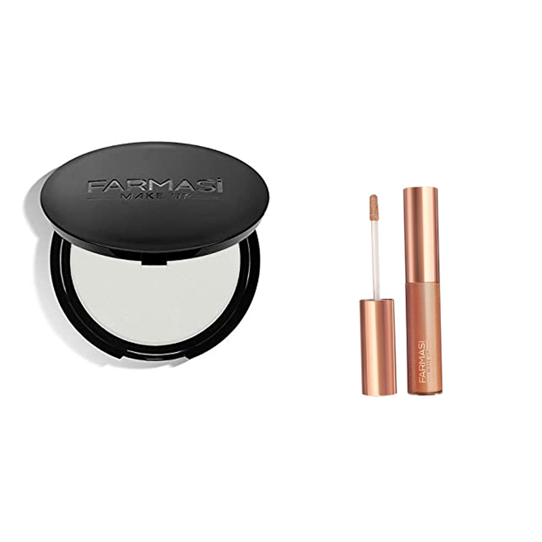 Polvo Compacto Mate Color Neutral Medium+ Sombra Liquida color Bronze Para ojos Marca Farmasi