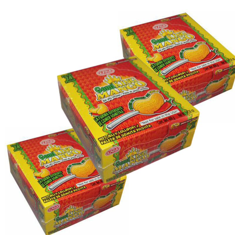 Paquete con 4 Goma King Mango 24 piezas c/u 