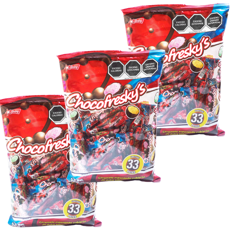 Paquete 4 Chocofreskys 33 piezas c/u 