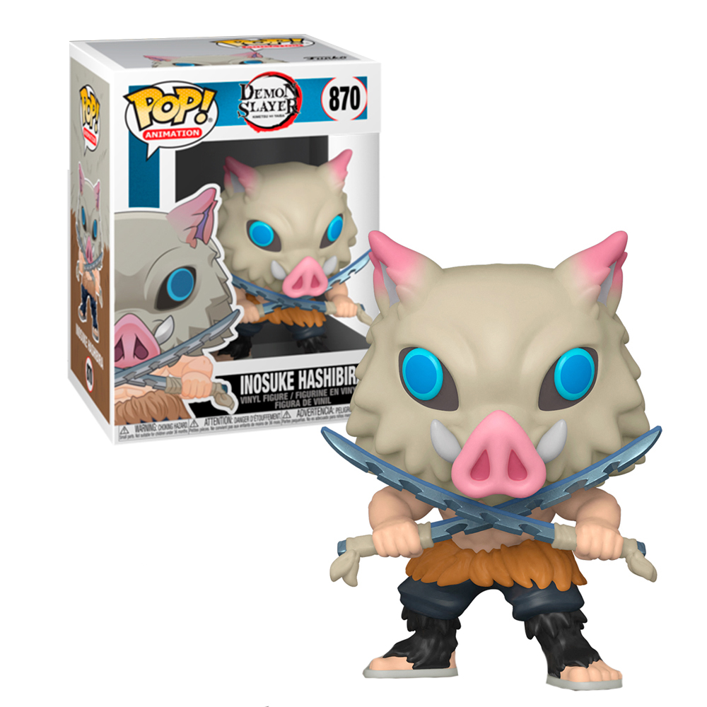 Funko Pop Demon Slayer- Inosuke Hashibira #870 con Protector de Acrilico