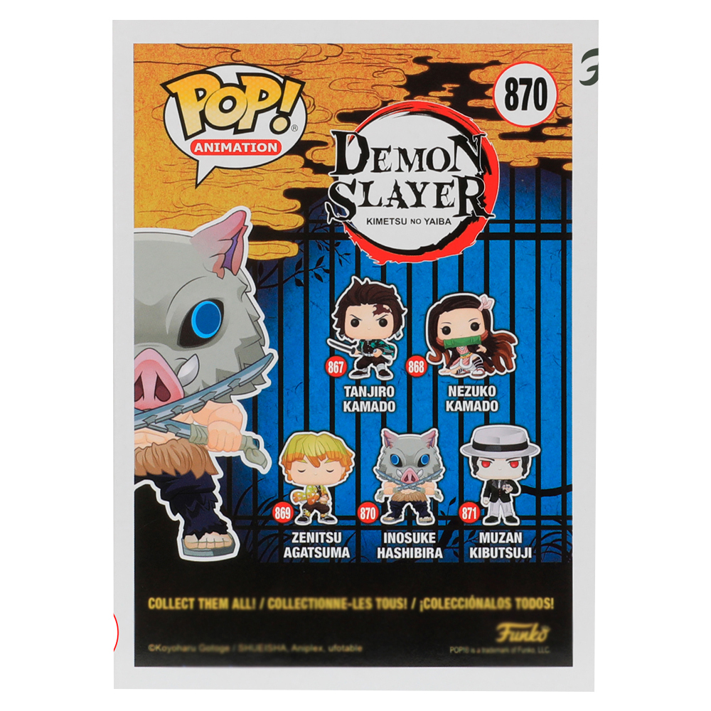 Funko Pop Demon Slayer- Inosuke Hashibira #870 con Protector de Acrilico