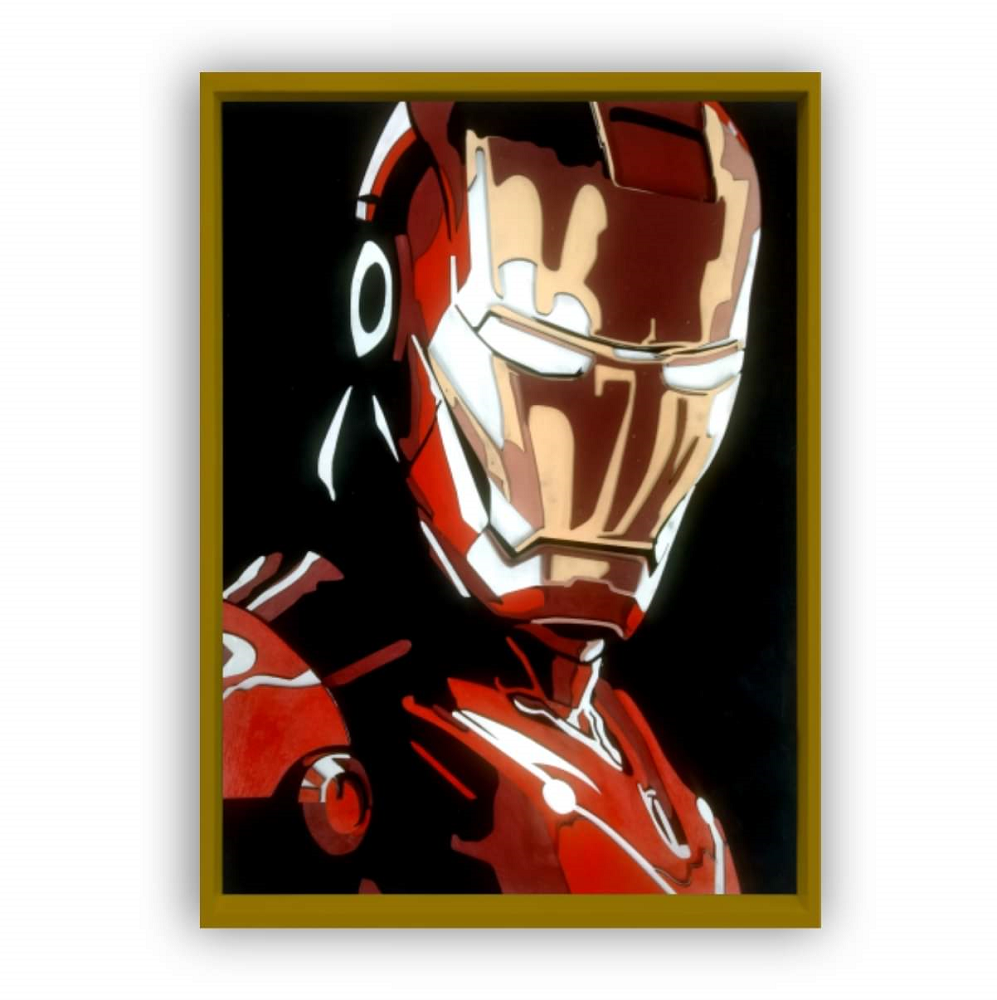 CUADRO DECORATIVO IRON MAN  MDF 6 CARAS