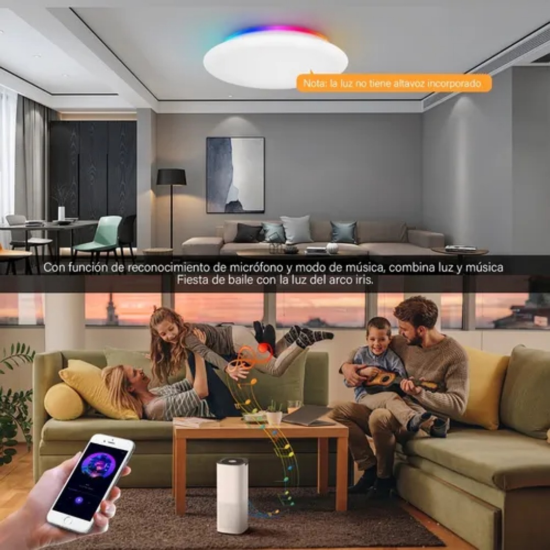 Lampara Wifi Inteligente 28w Techo Plafon Led 30cm Lámpara