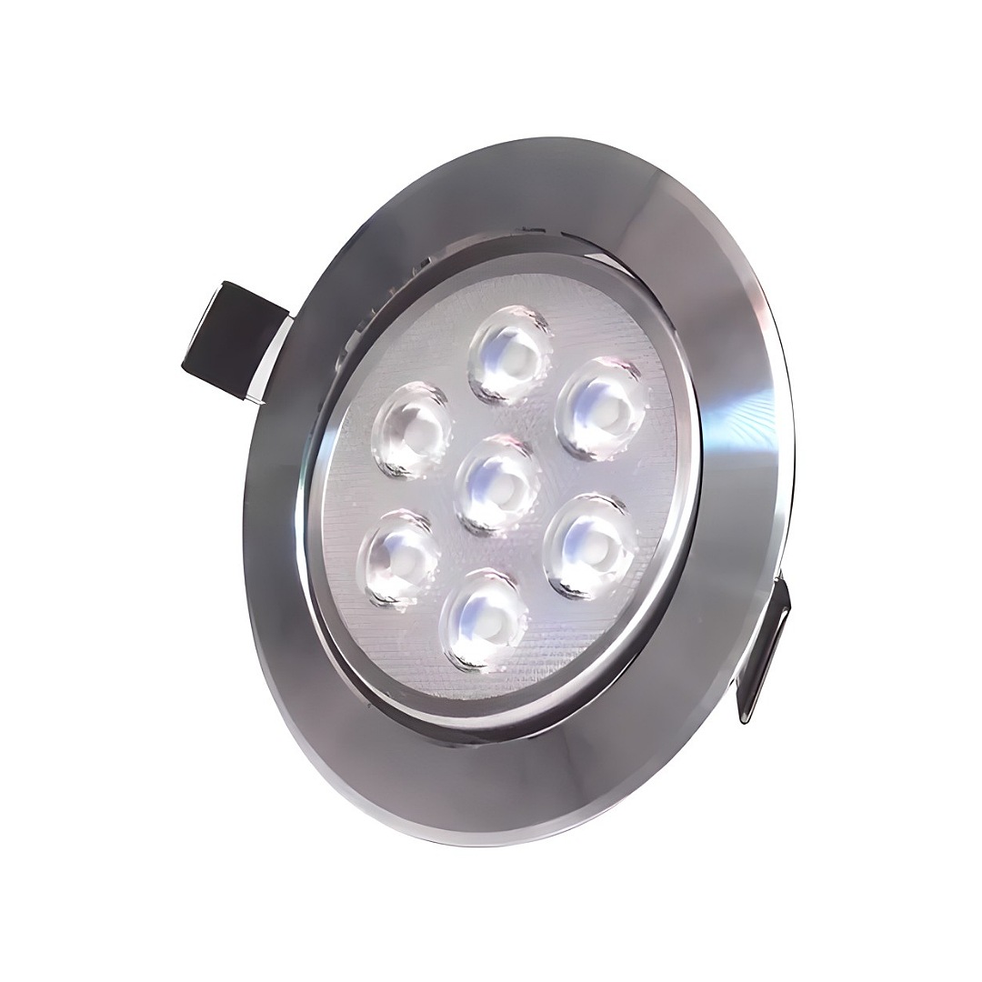 6 Pack Empotrado Plafon Led 7w Spot Dirigible Luz Blanca