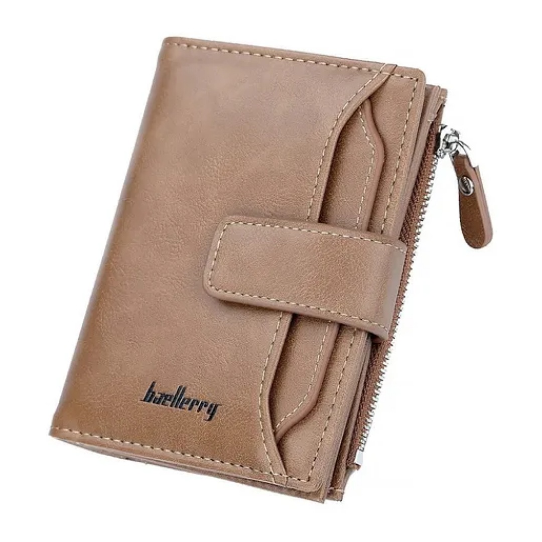 Cartera Baellerry De Cuero Con Monedero Cierre Para Hombre