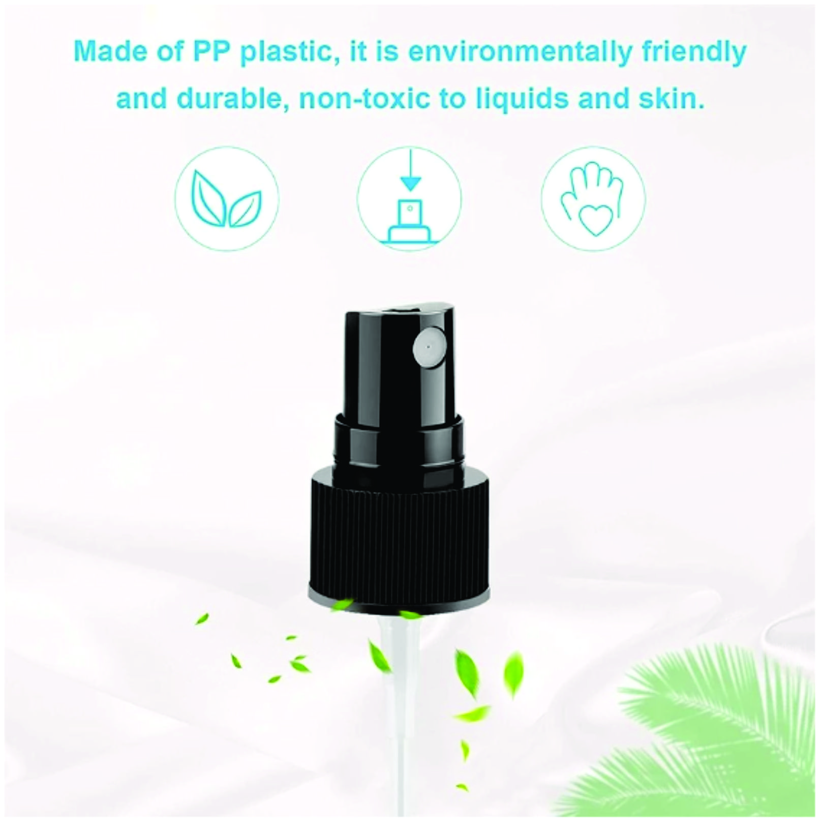 Atomizador Negro De Botón Rosca R20/410 100 piezas