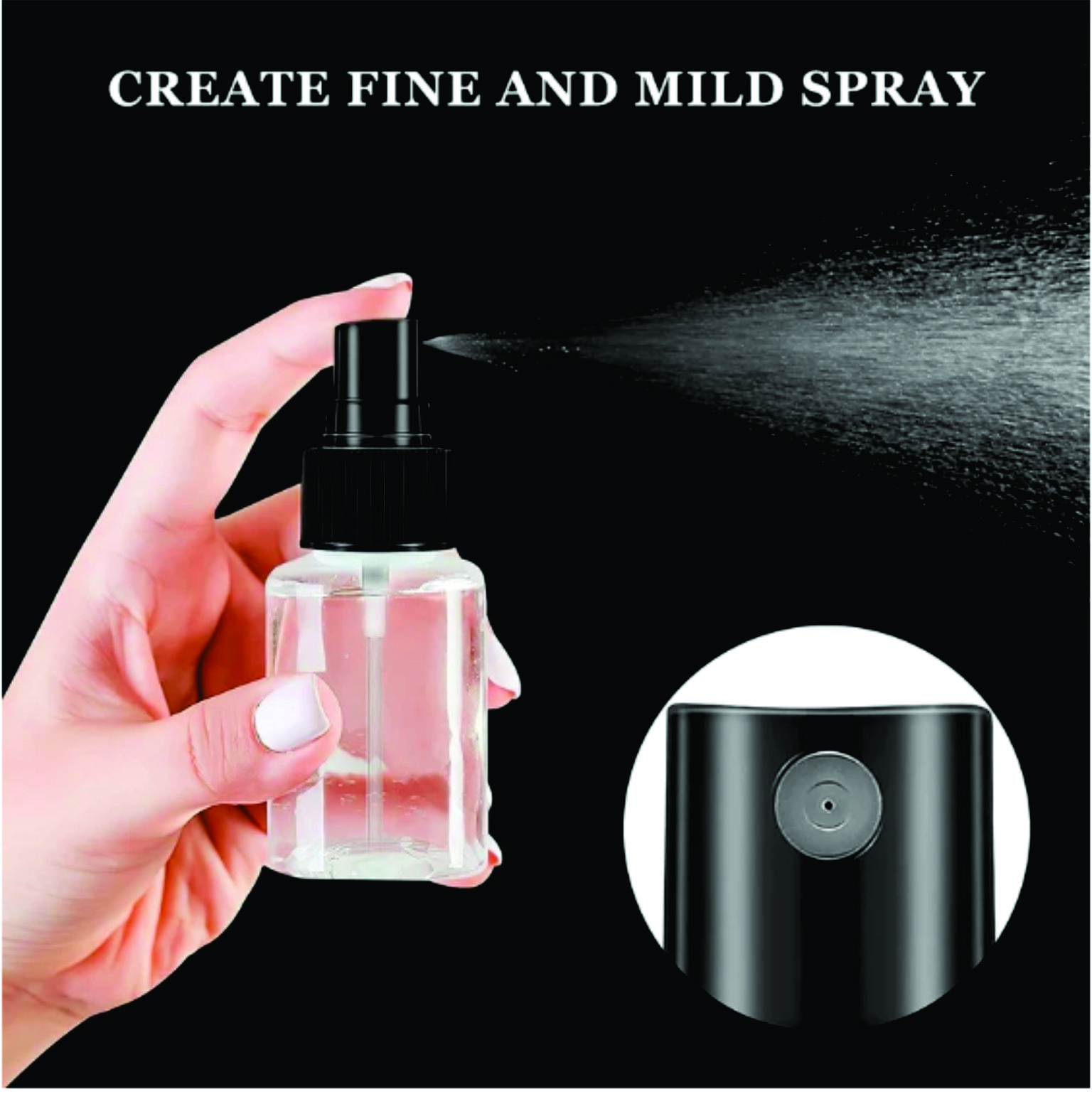 Atomizador Negro De Botón Rosca R20/410 200 piezas