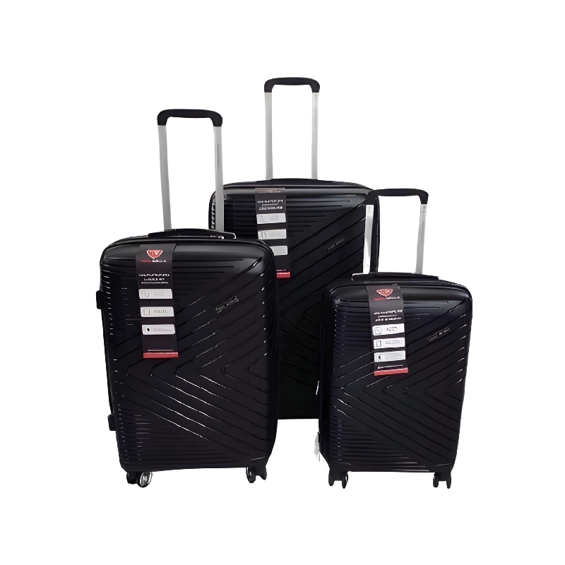 Set de 3 Maletas de viaje  de lujo Marca Travel Republic. Mod. TR-PPBLACK-01