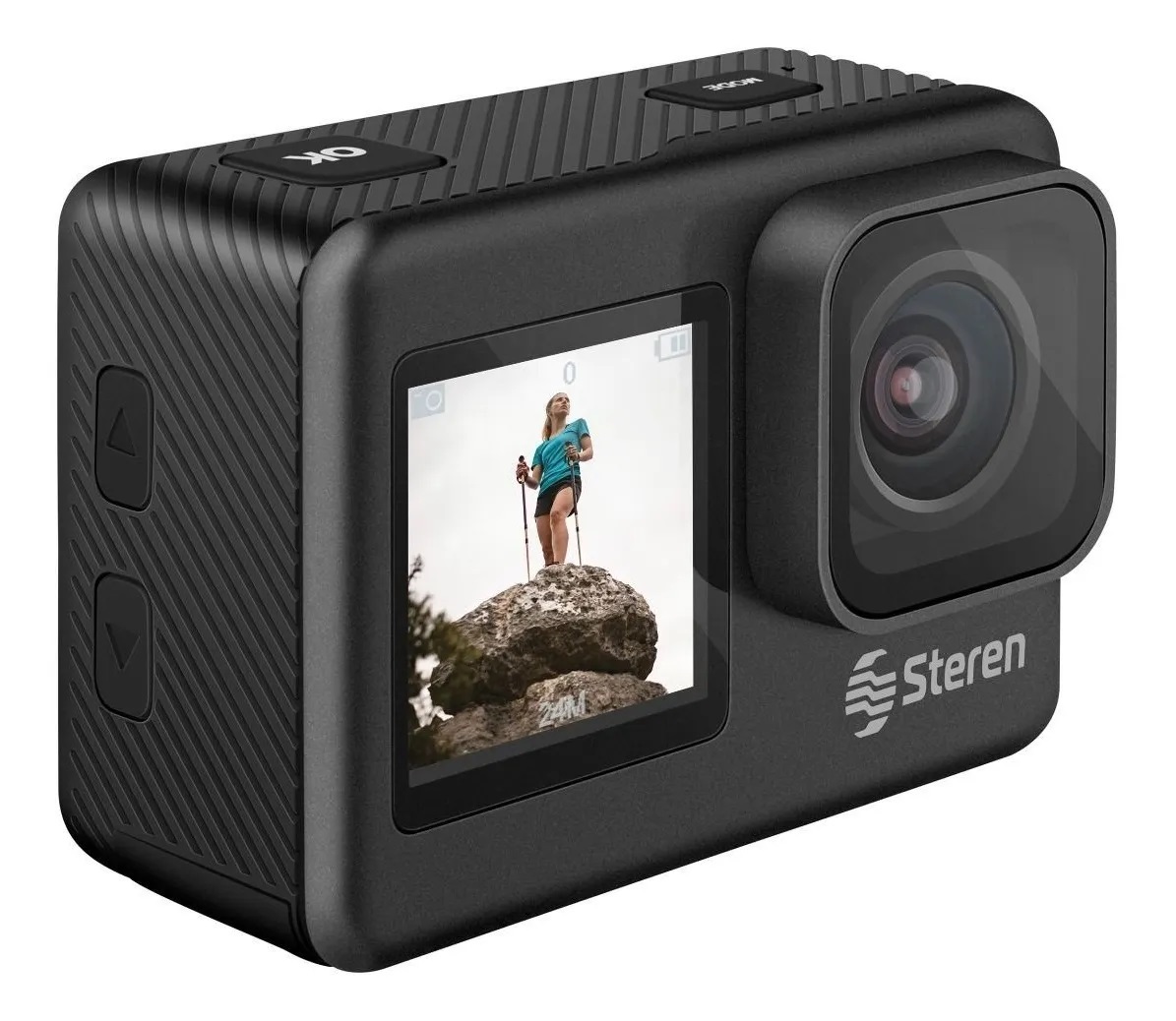 CÁMARA DEPORTIVA STEREN WIFI DOBLE PANTALLA + MICROSD 64GB