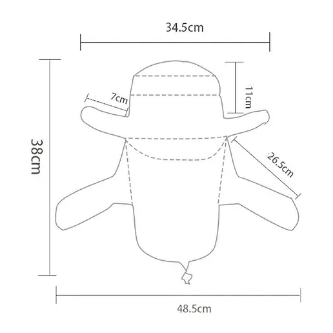 Sombrero Para El Sol Con Proteccion Para Cuello Y Cara