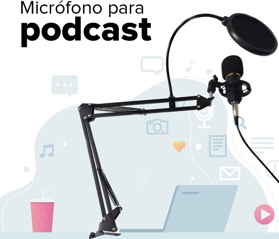 Kit Profesional Microfono Condensador Grabación Estudio ktv