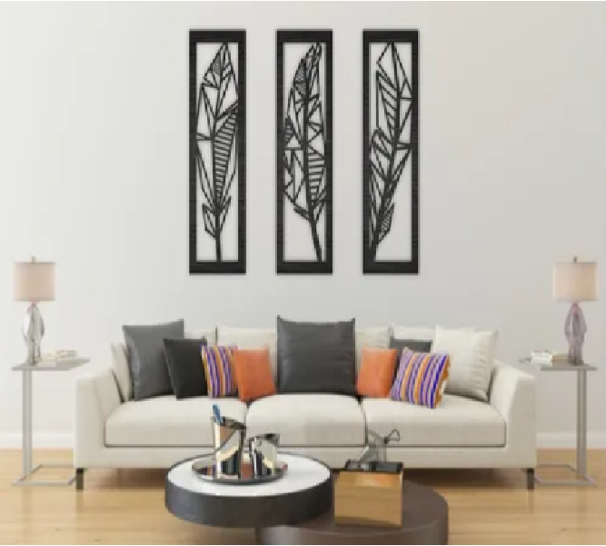 Cuadro Decorativo Plumas MDF 6MM