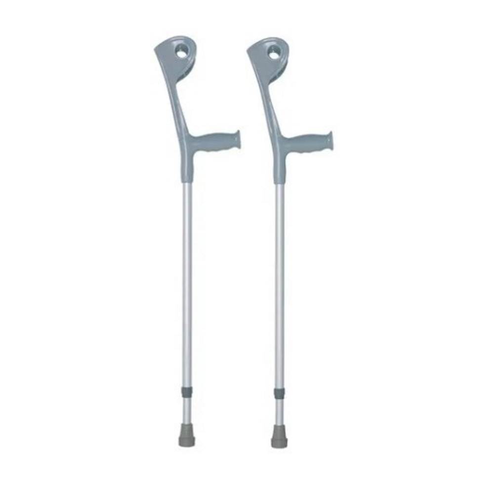 2 Muletas Mobicare Tipo Canadiense Plástico Altura Ajustable